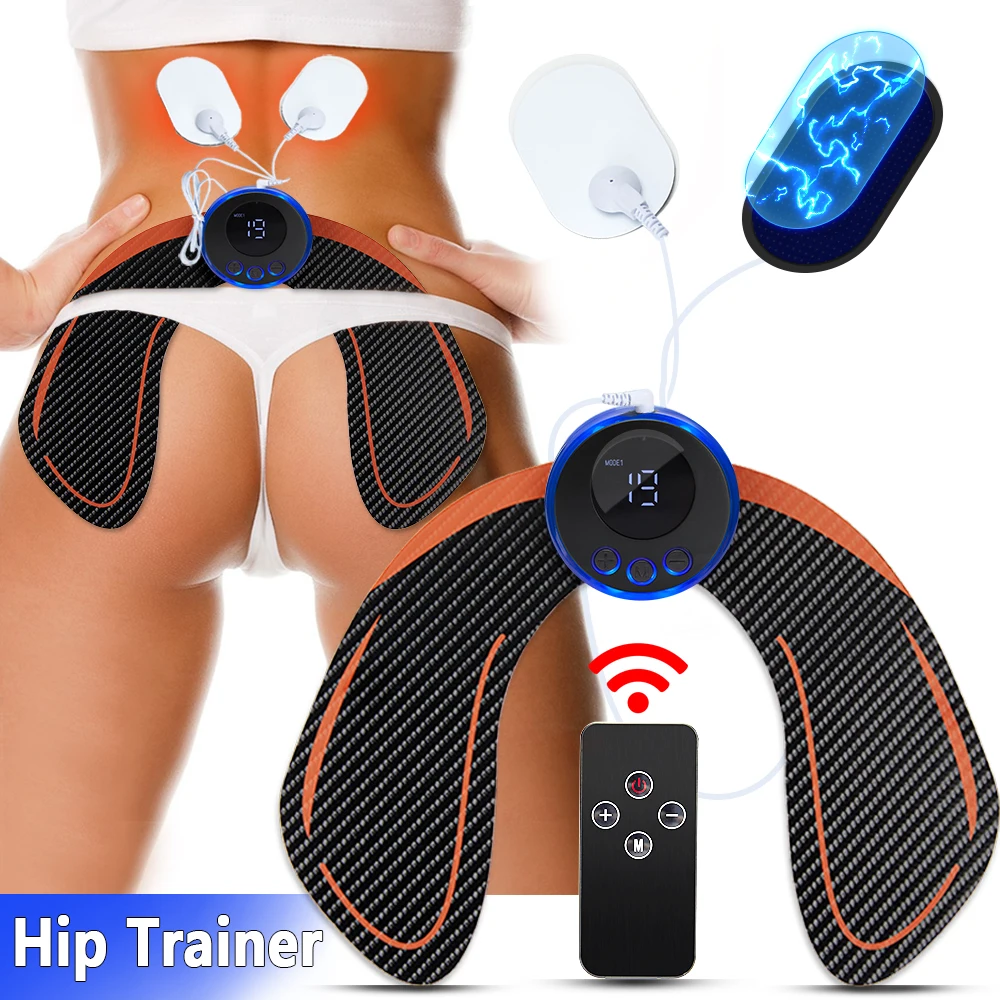 Elétrica EMS Hips Trainer Massagem, Estimulador Muscular Butt, Fitness, Toner nádegas, Levantamento, Perna, Braços, Emagrecimento Massager, Body