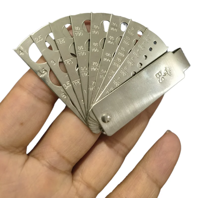 8-Blade Fan Type Gemstone Gauge Portable Diamond Stone Measuring Tool Jewelry Making Accessories