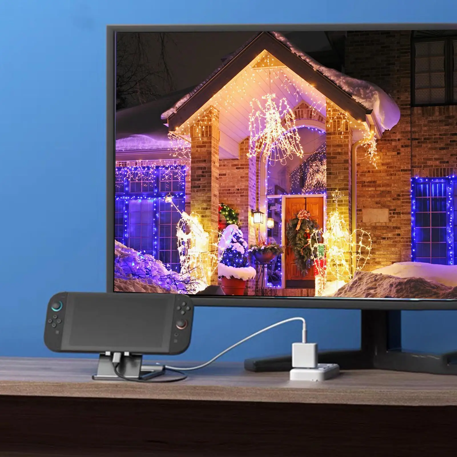 

Для Switch2 ТВ-док-станция Для игровой консоли Подставка для игровой консоли с выходом 4K Портативная док-станция для телевизора Для домашнего путешествия Настольное подключение