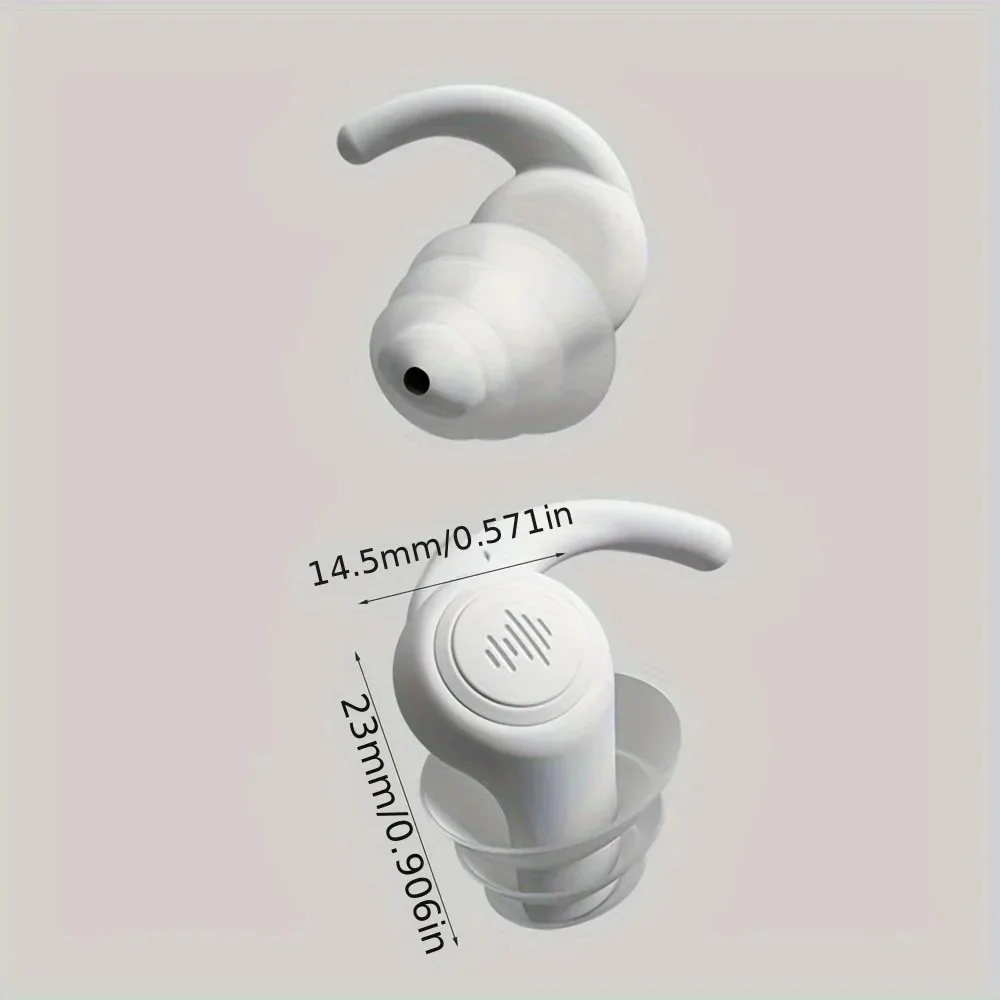 HUAK Soft Silicone Ear Plugs -Noise Cancelling Reusable 2 Layer/3 Layer for Sleeping, Work, Study, Snoring, Concerts