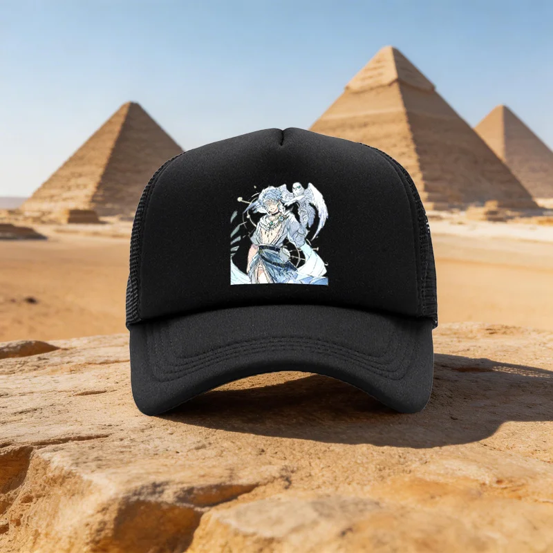 2026 All-Season Unisex Lightweight Mesh Baseball Cap, Blind White Hair Men'S Falcon Surround Outdoor Individual Duckbill Hat, Fa