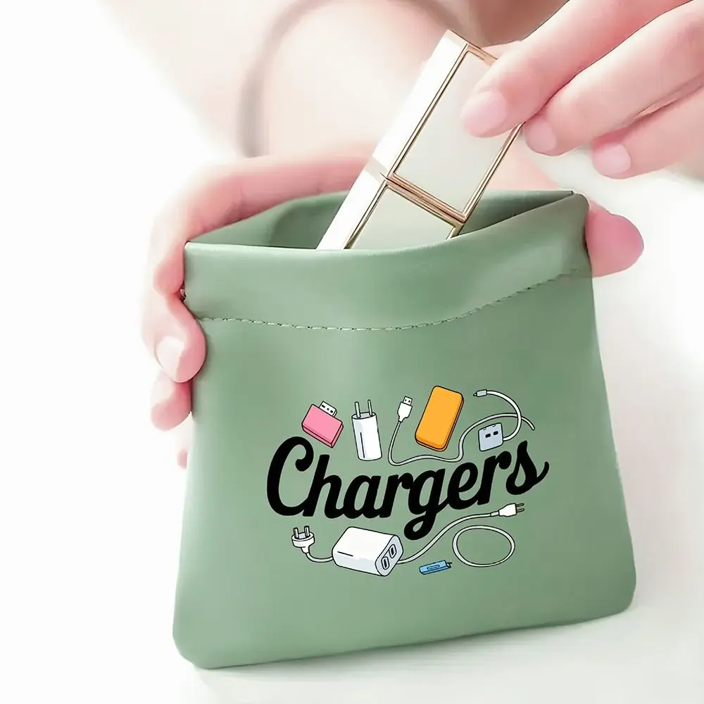 Fashion Simple Lipstick Makeup Bag Portable Mini Jewelry Handbag PU Travel Key Small Bags for Women Girls