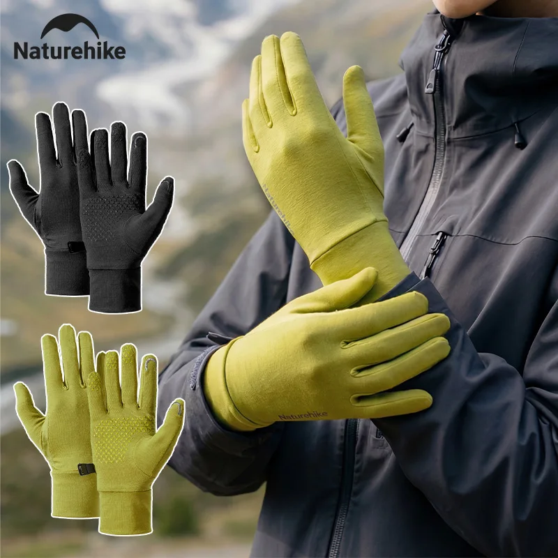 

Перчатки Naturehike 2026: Новые уличные перчатки с сенсорным экраном, противоскользящие, для походов, спорта, рыбалки, велоспорта перчатки naturehike