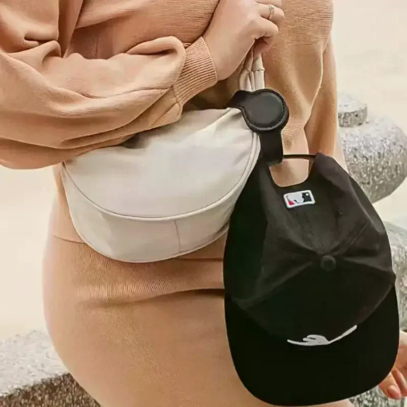 Multi-purpose Pu Leather Magnetic Hat Clip Strong Magnetic Round Organizer Clip Travel Bag Charms Luggage Accessories