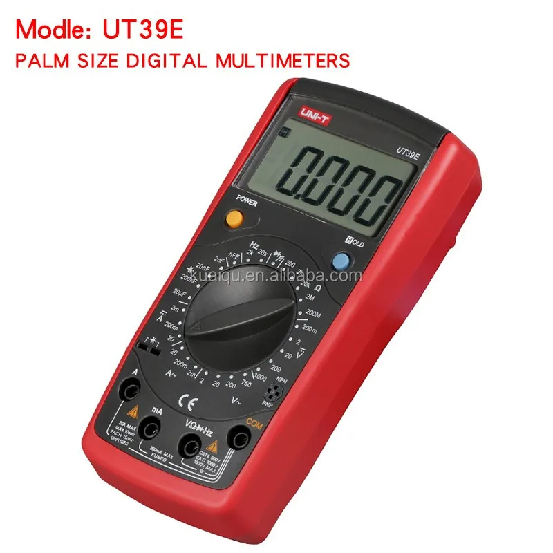 UNI-T UT39E UT39E+ Manual Range Digital Multimeters Transistor DC/AC Volt Ampere Resistance Capacitance Frequency Meter