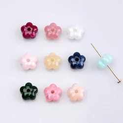 20 Pieces 9X15mm Blue Light Jelly Colored Plum Blossom Acrylic Beads DIY Makes Necklaces, Bracelets, Clothing Accessories