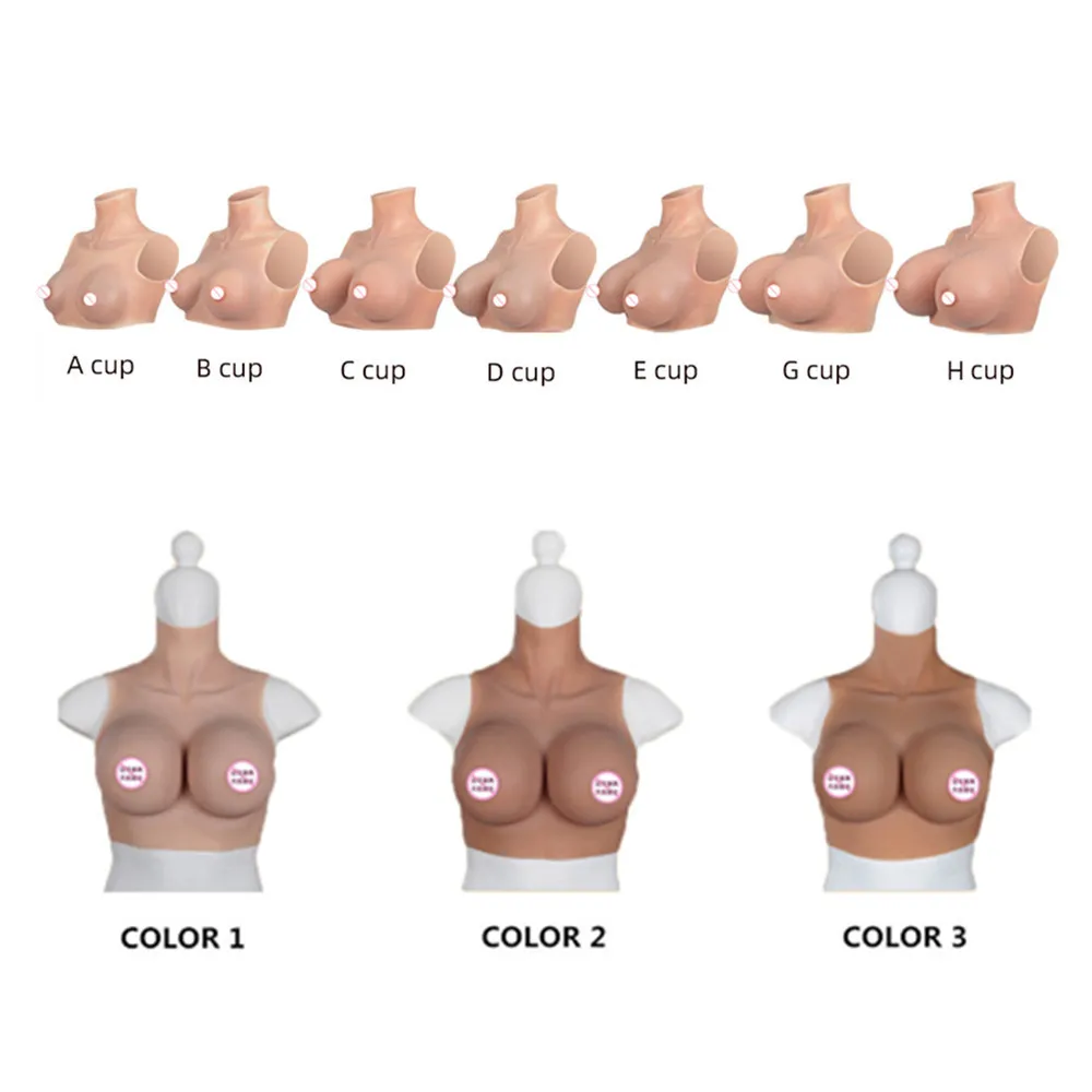 WANTES Crossdress for Men Beginner Fake Silicone Breast Forms Huge Boob A/B/C/D/E/G/H Cup Transgender Drag Queen Shemale Cosplay