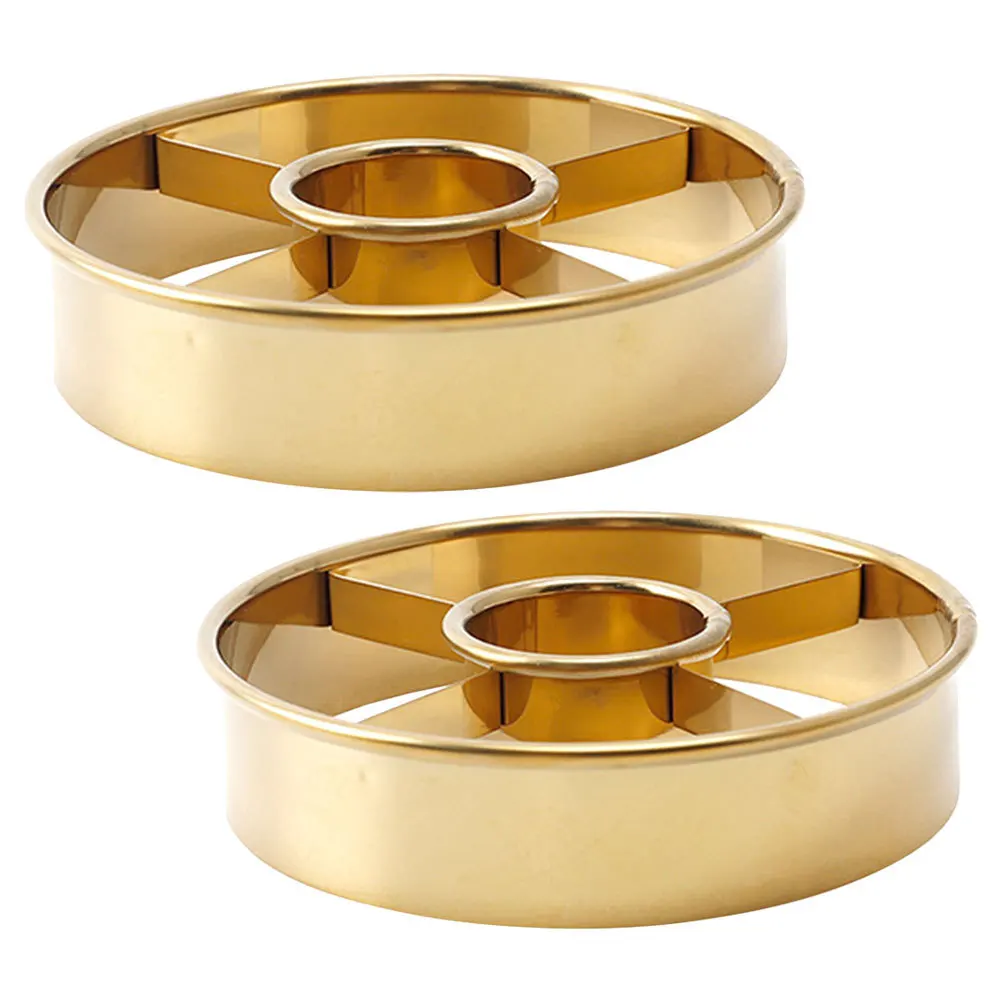 

2Pcs Multifunctional Doughnut Baking Molds Stainless Steel Cake Decorating Tools Compact Design Tiny Tart Tins