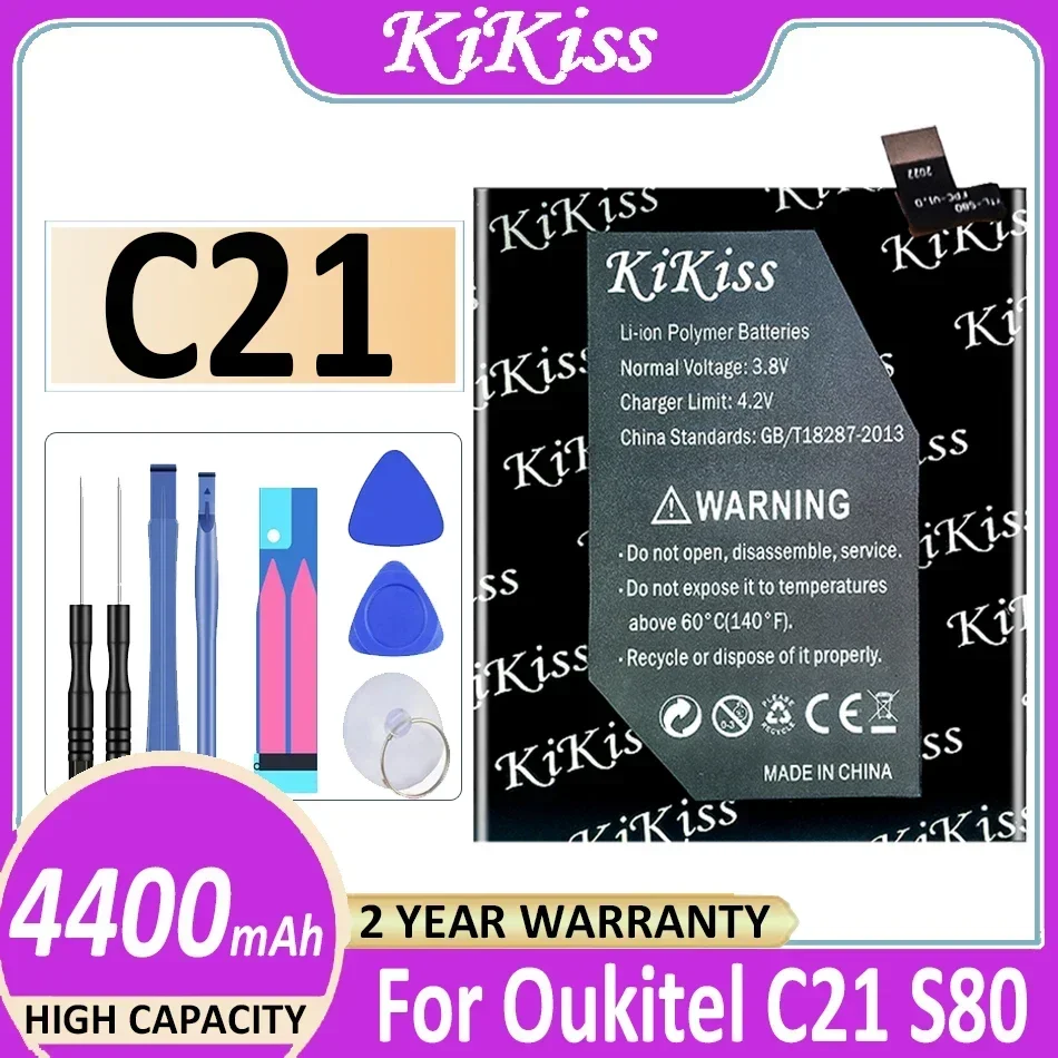 

Сменный аккумулятор KiKiss 4400 мАч для смартфона Oukitel C21 S80, высококачественный аккумулятор Hiqh + Инструменты