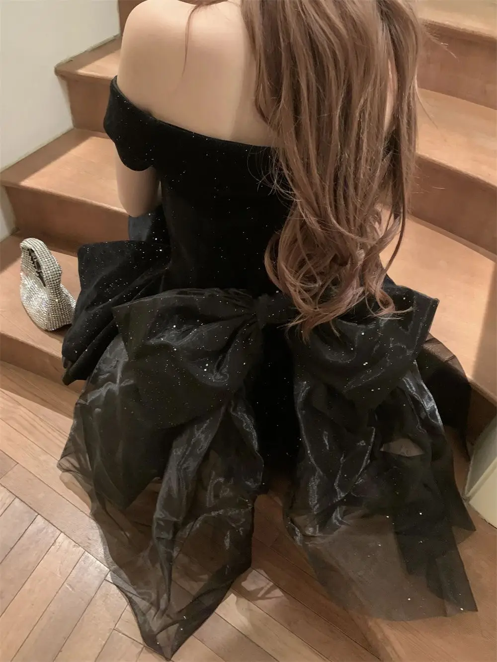 2026 봄 빈티지 엘레강트 Y2K 벨벳 오프숄더 드레스 리본 바디콘 미니 A라인 여성 이브닝 파티 서브컬쳐 로리타 포멀