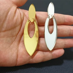 KUGUYS Mirror Acrylic Simple Water Drop Earrings for Women Geometric Silver Gold Color Fashion Jewelry Trendy Accessories