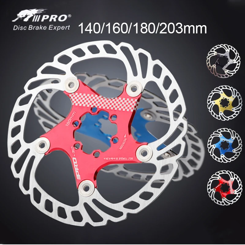 IIIPRO Disc Brake Rotor 140mm 160mm 180mm 203mm Hydraulic Disc Brake Rotors High Strength MTB Floating Rotor Bicycle Part