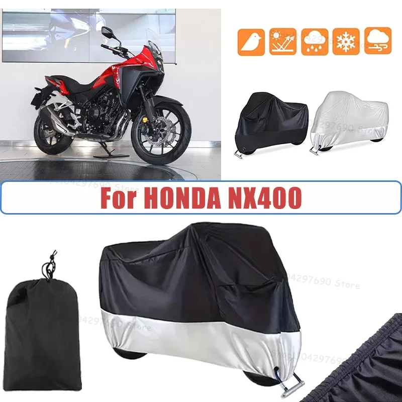 210D Oxford Motorcycle Cover Waterproof All Season UV Protection For HONDA NX400 Anti-Tear Windproof Motorbike Cover