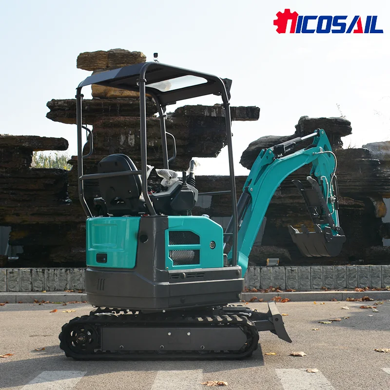 รถขุดขนาดเล็ก 1.8 ตัน เครื่องขุดไฮดรอลิกแบบตีนตะขาบ สำหรับงานฟาร์ม อุปกรณ์ก่อสร้างขนาดกะทัดรัด พร้อมจัดส่งฟรี