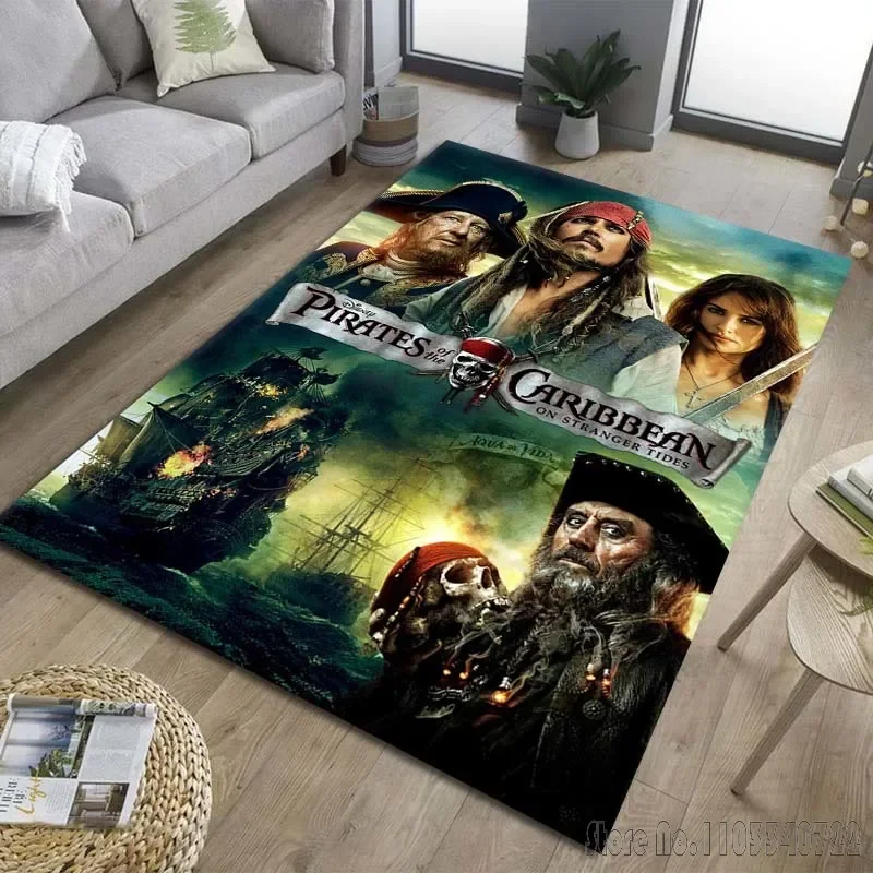 Disney Pirates of the Caribbean Rug Carpets 80x120cm Decor for Bathroom Kids Floor Mat Living Room Children's Bedroom Sofa