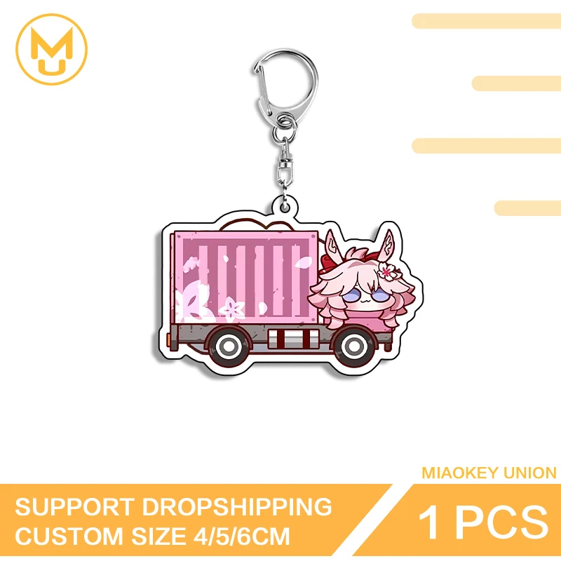 Evanescia Cute Honkai Star Rail‌ Hanging Ornament Amusing Acrylic Keyring Transparent Premium For Friends Fashion Key Ring Gifts