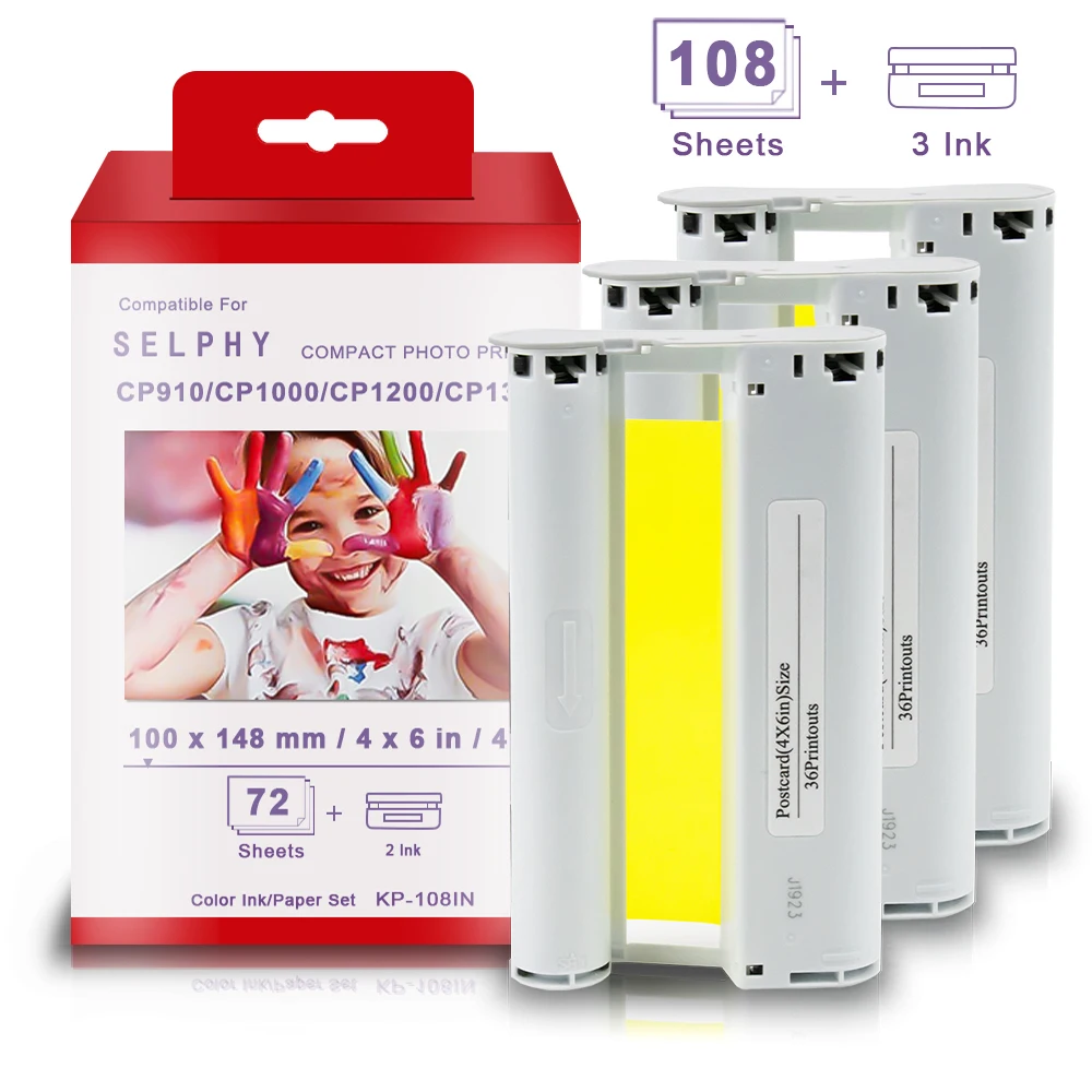 6インチ写真用紙 CP1300インクカセット キヤノン Selphy CP1500 CP1300