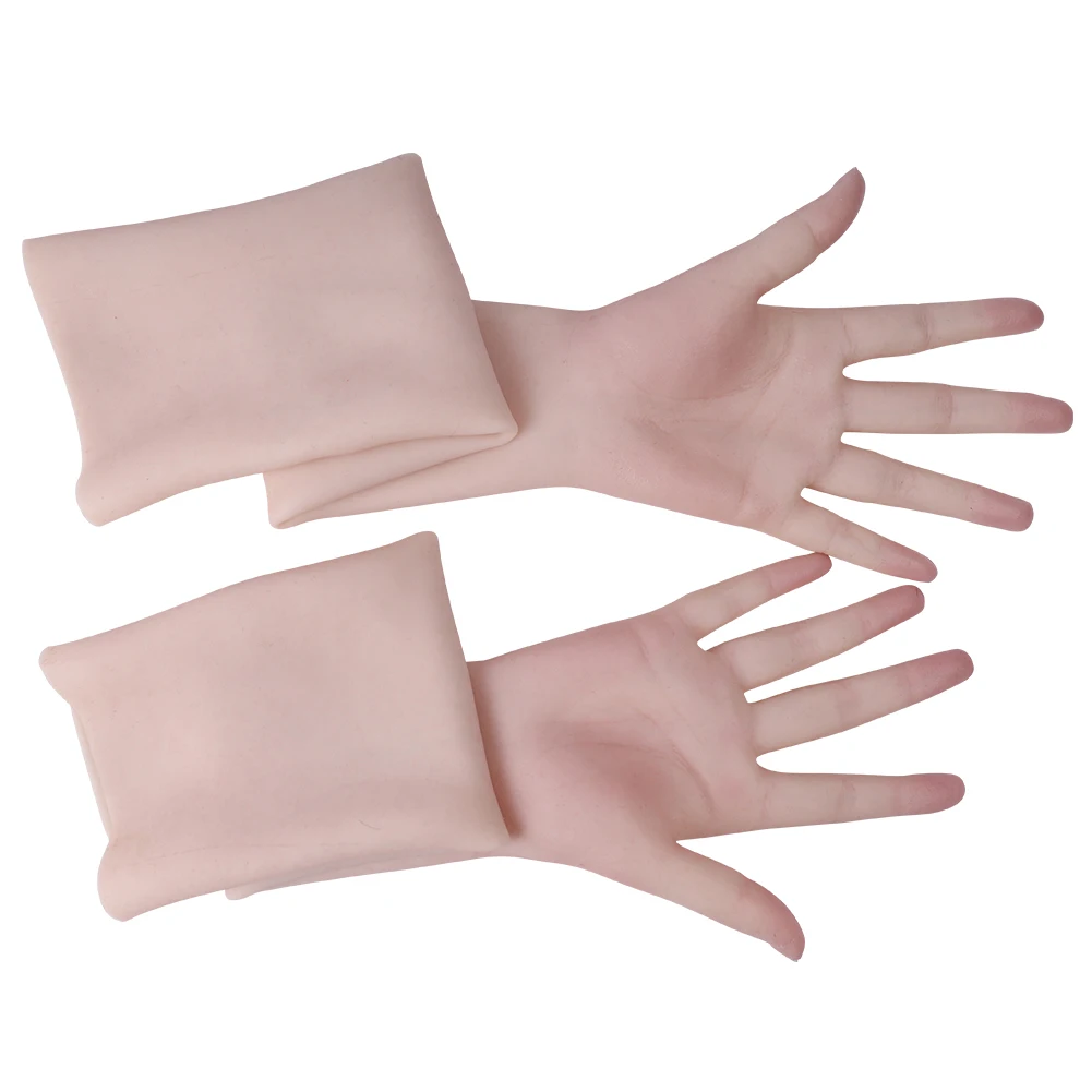 8TH GEN Eyung Artificial Skin Female Hand Mannequin Silicone Crossdresser Gloves 1 Pair for Cosplay Corssdress hand model props