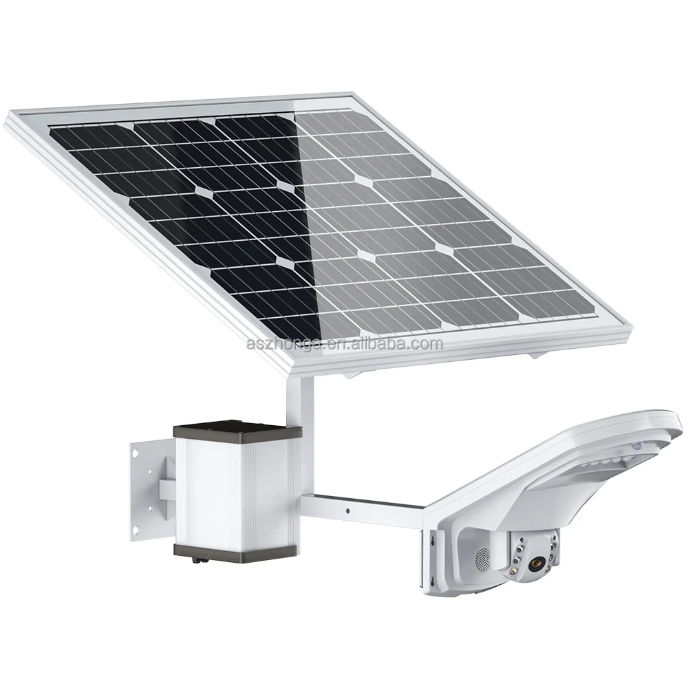 

Floodlight HD 1080P Security IP 2MP 3G 4G Card Outdoor PTZ CCTV Cam 40W 20A Battery Solar Panel CamHi