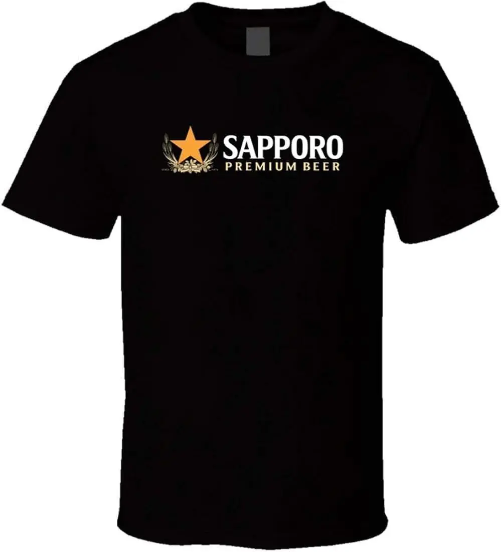 Sapporo Premium Japanese Beer Alcohol T Shirt Black