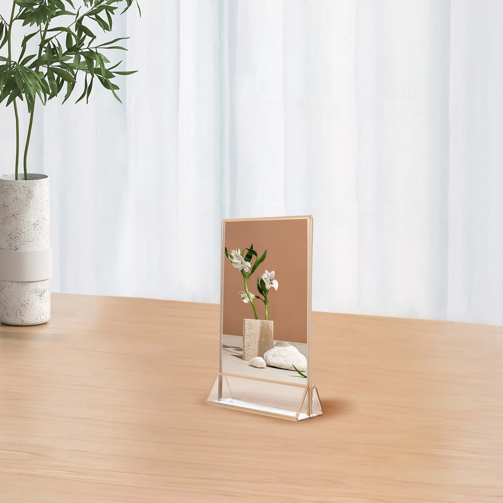 

Removable Desk Card Menu Holder for Restaurant Hotel Advertising Display Board Table Note Picture Stand