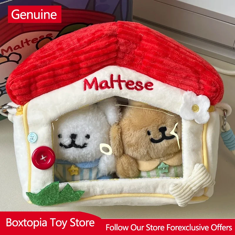 Limited EditionOriginal Maltese Line Dog Plush Toy Keychain Cute Stuffed Puppy Doll Ornament Soft Hanging Decor For Couple Gift