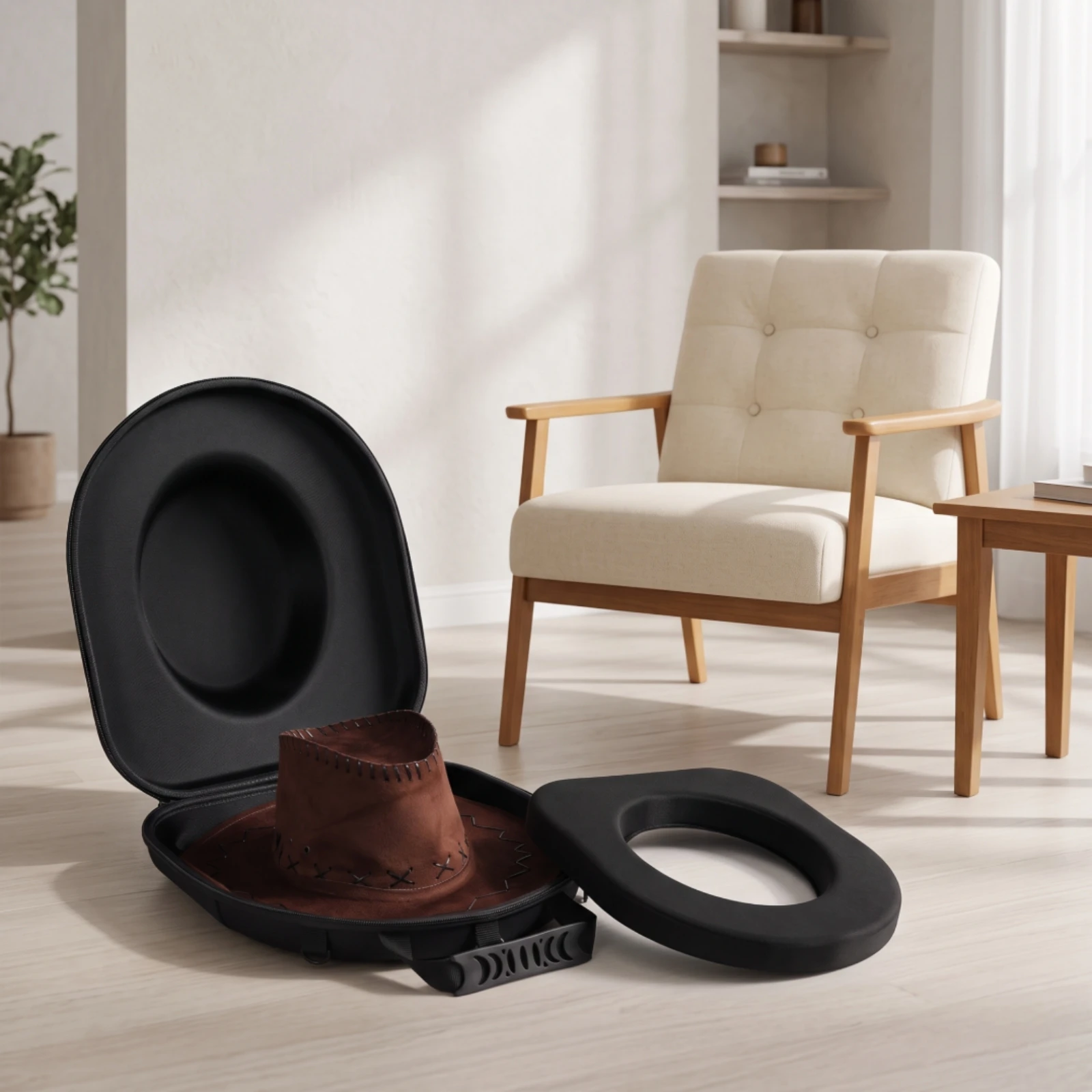 Hat Storage Backpack Crushproof Cowboy Hat Carrier Hard Shell Safeguarding for Travelers