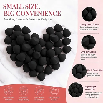 20 PCS Mini Makeup Sponges, Makeup Blenders For Liquid, Cream, Powder Products, Smooth Makeup Application, Makeup Sponges,