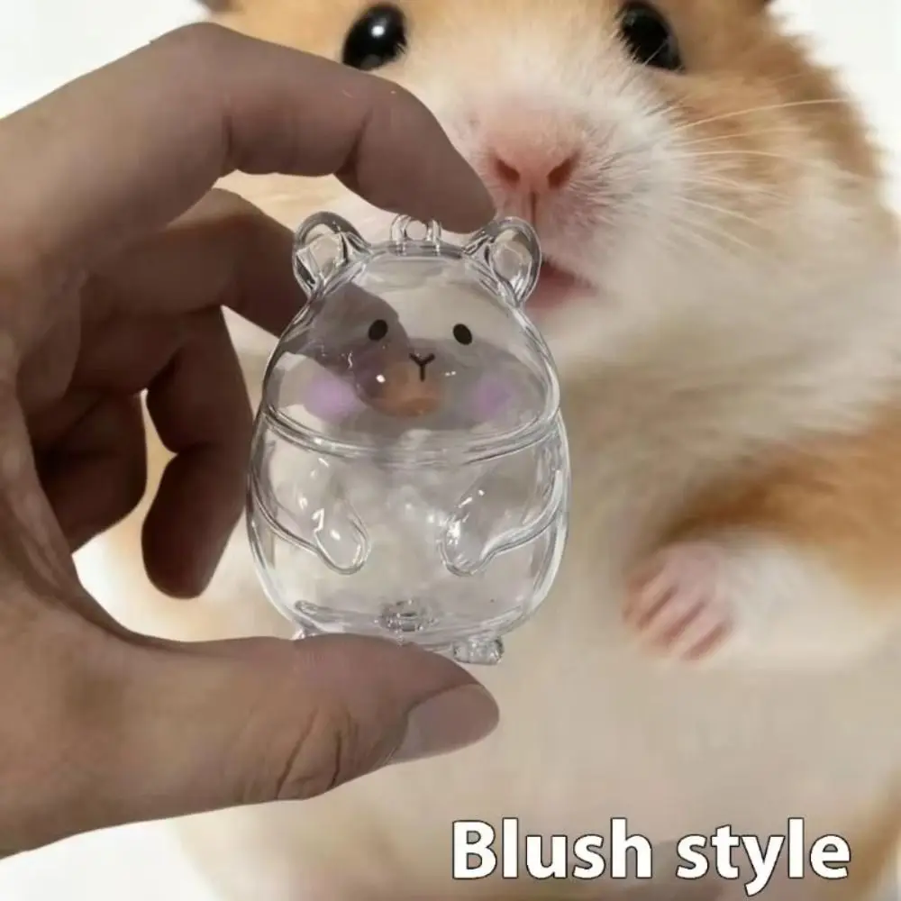 Transparent Acrylic Keychain Cat Hair Storage Capsule Handmade Portable Hamster Fur Storage Keychain Stylish Cute