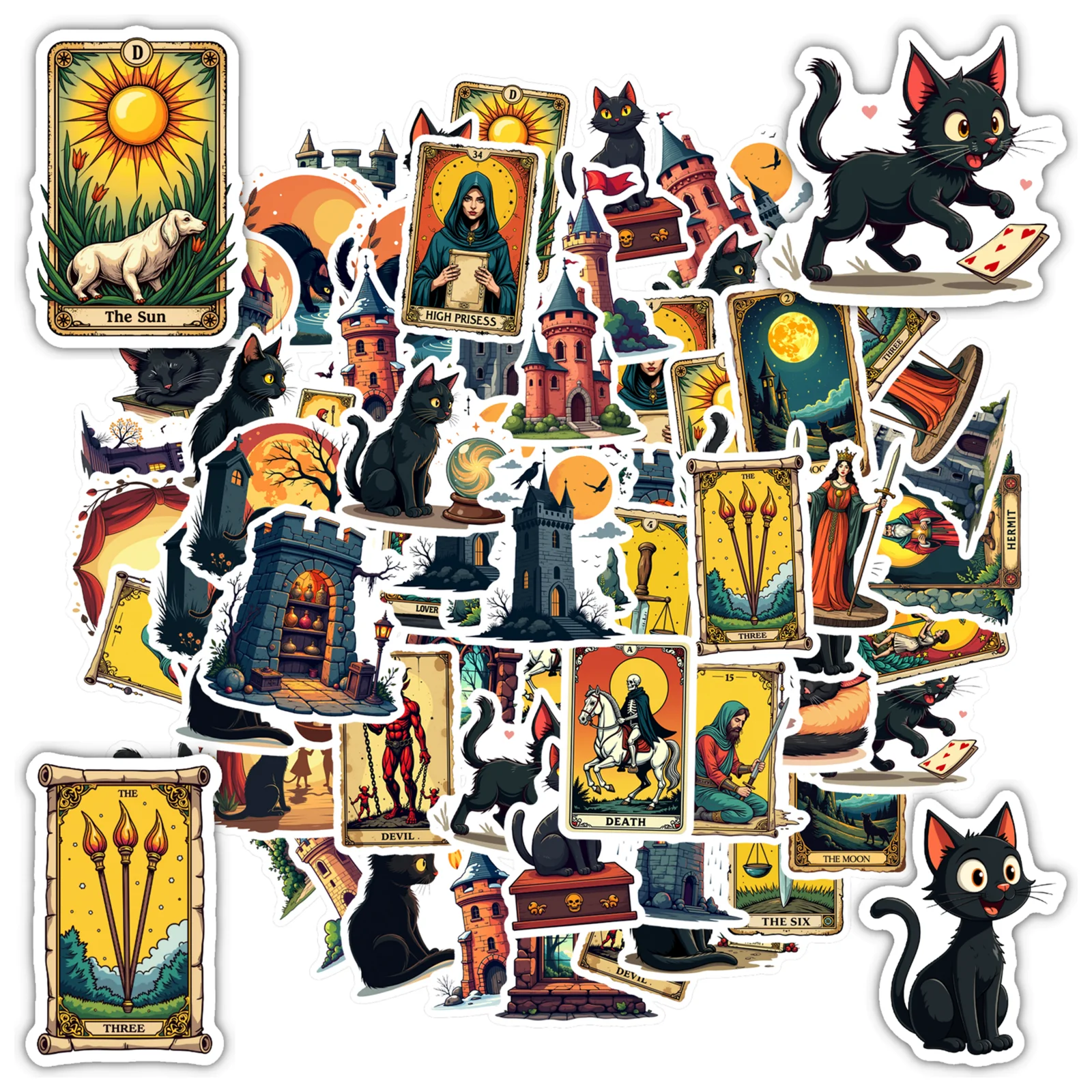 

Готические наклейки для колдовства, темные наклейки для учителей, детские наклейки, игрушки для ноутбука, холодильника, автомобиля, наклейки