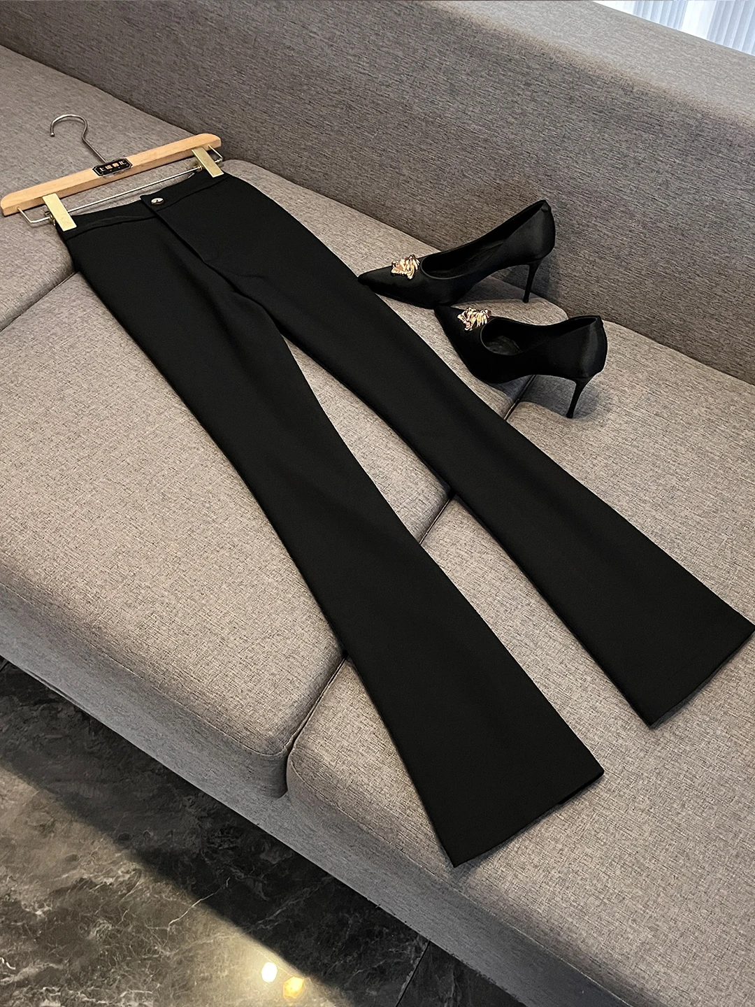 여성 투피스 정장 세트 가을 겨울 고급스러운 분위기 맞춤형 룩 전문직 웨어 긴 소매 3D 효과