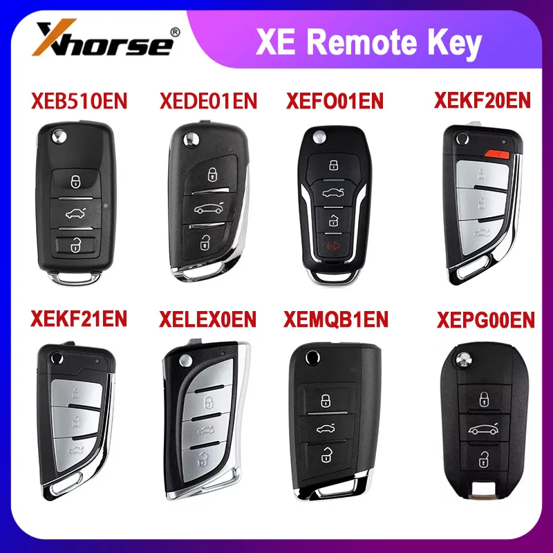 

Xhorse VVDI XE Series Remote Key with Super Chip XEMQB1EN XEDS01EN XEFO01EN XEKF20EN XEKF21EN XELEX0EN XEB510EN XEPG00EN