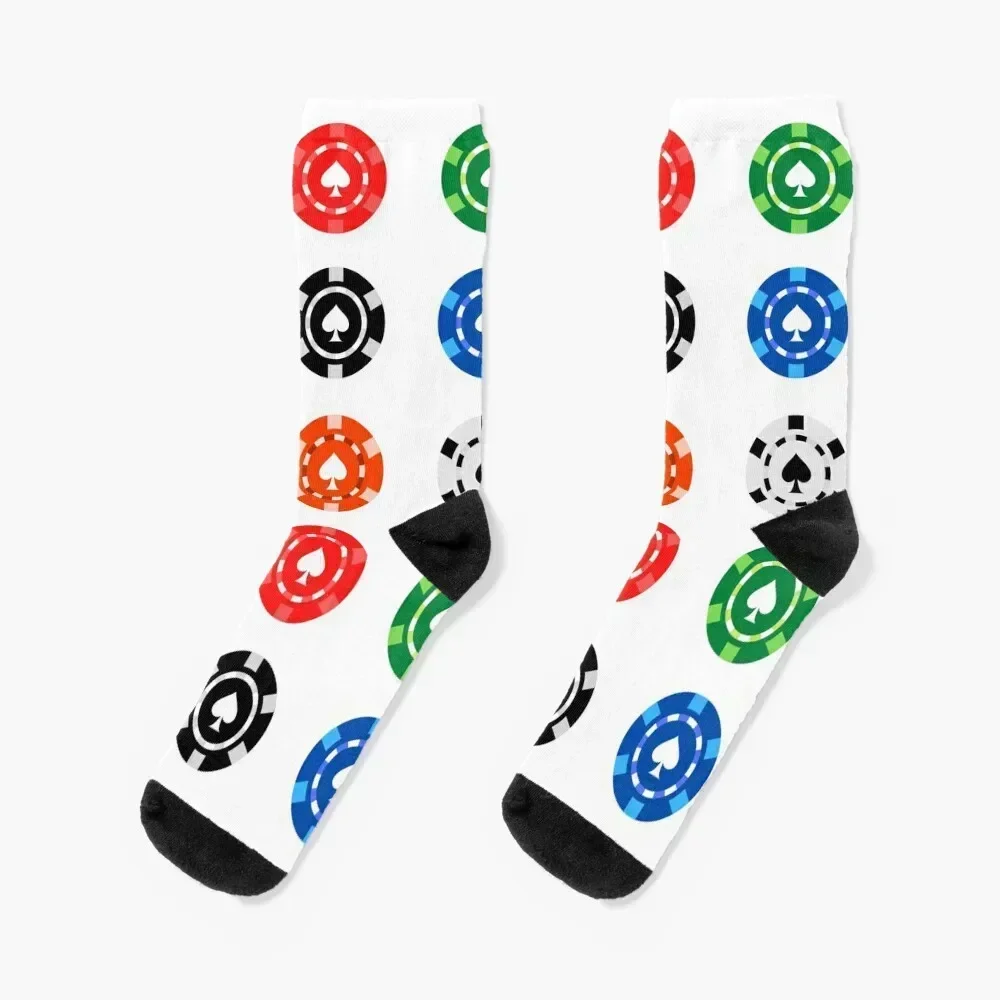 

Poker Casino Chip Set Socks sports stockings christmas gifts basketball Socks For Man Women's
