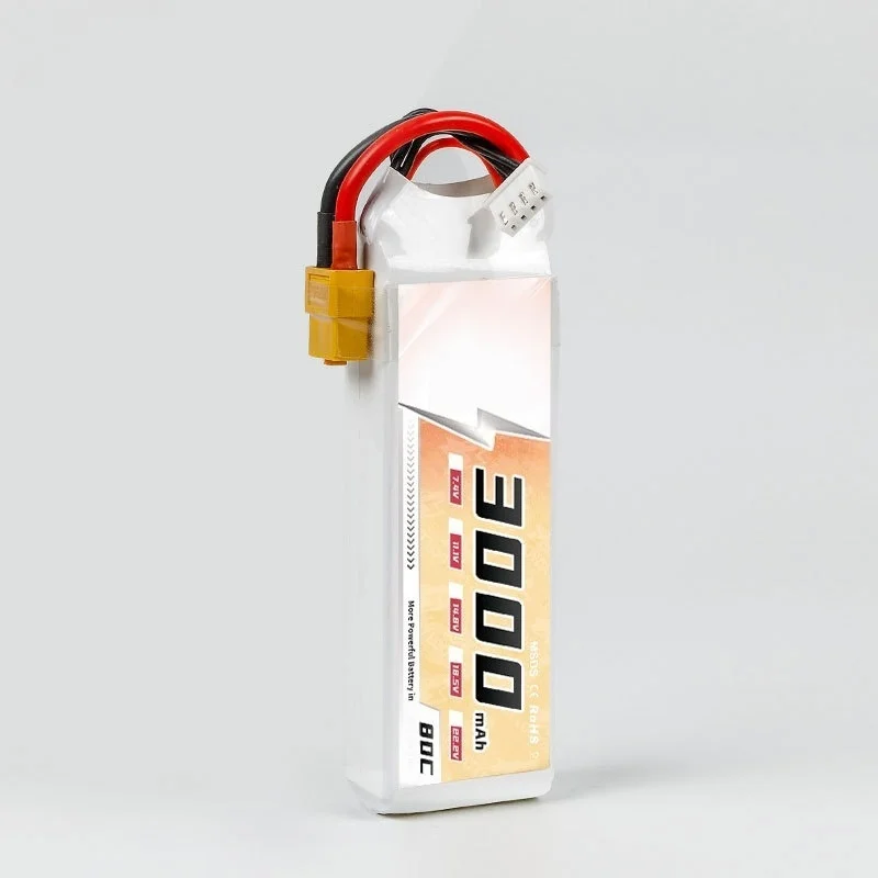 In Stock 3000mAh 80C 6S Battery For FPV Drone Model Aircraft and Drone Remote Control Car Model Enthusiasts High Magnification