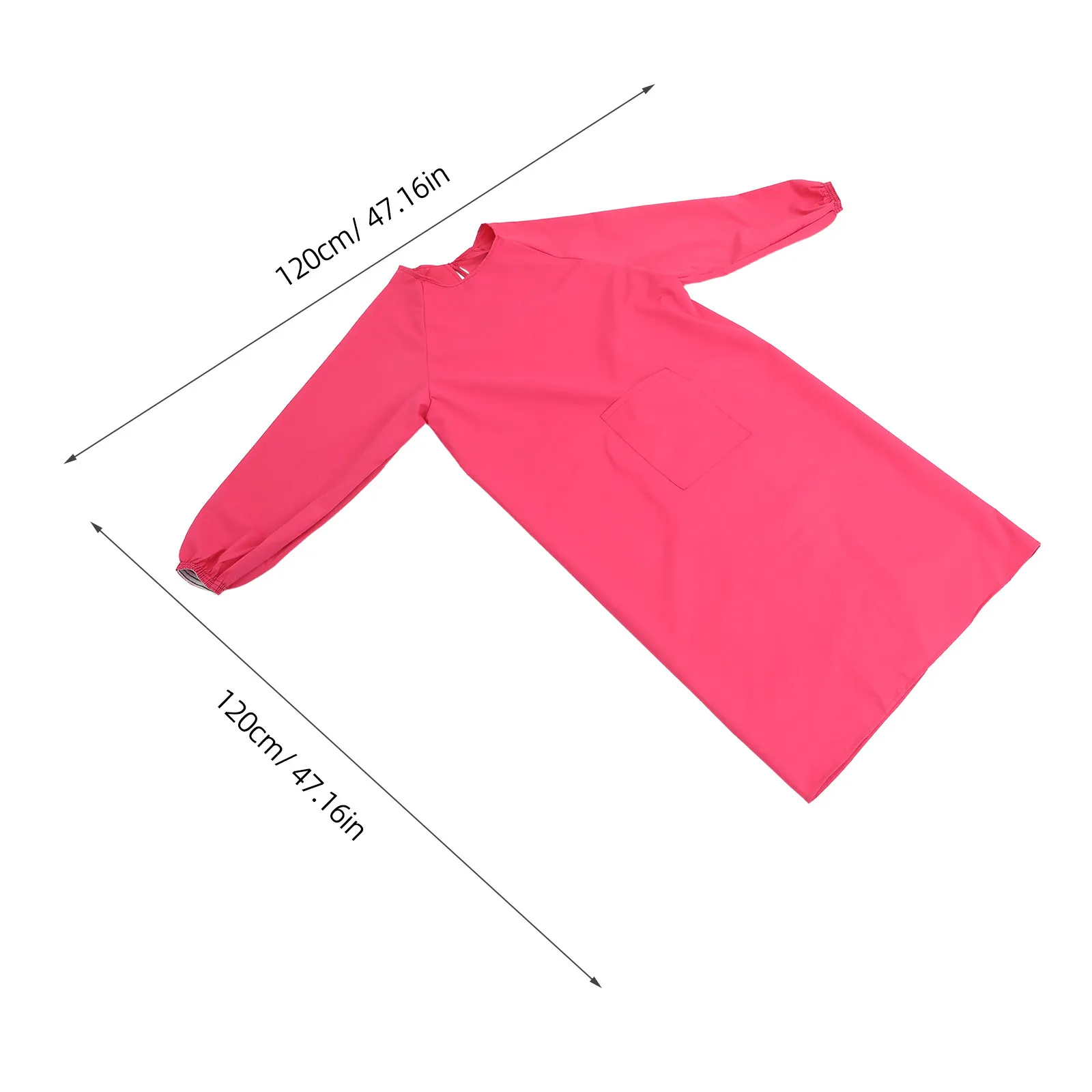 Waterproof Smock Apron Long Sleeves Sky-Blue Overalls Work Apron Oil Proof Dishwashing Cleaning Grooming Oil Proof Aprons