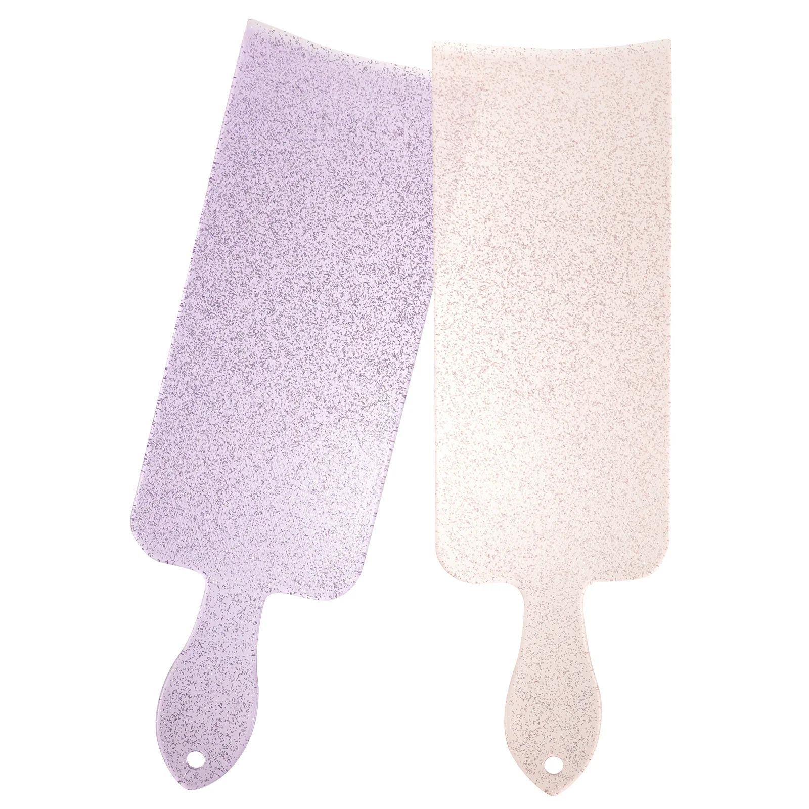 

2Pcs Hair Foiling Boards Flash Silver Highlighting Paddles for Uniform Dye Application and Post-Color Oil Treatment Hair Styling