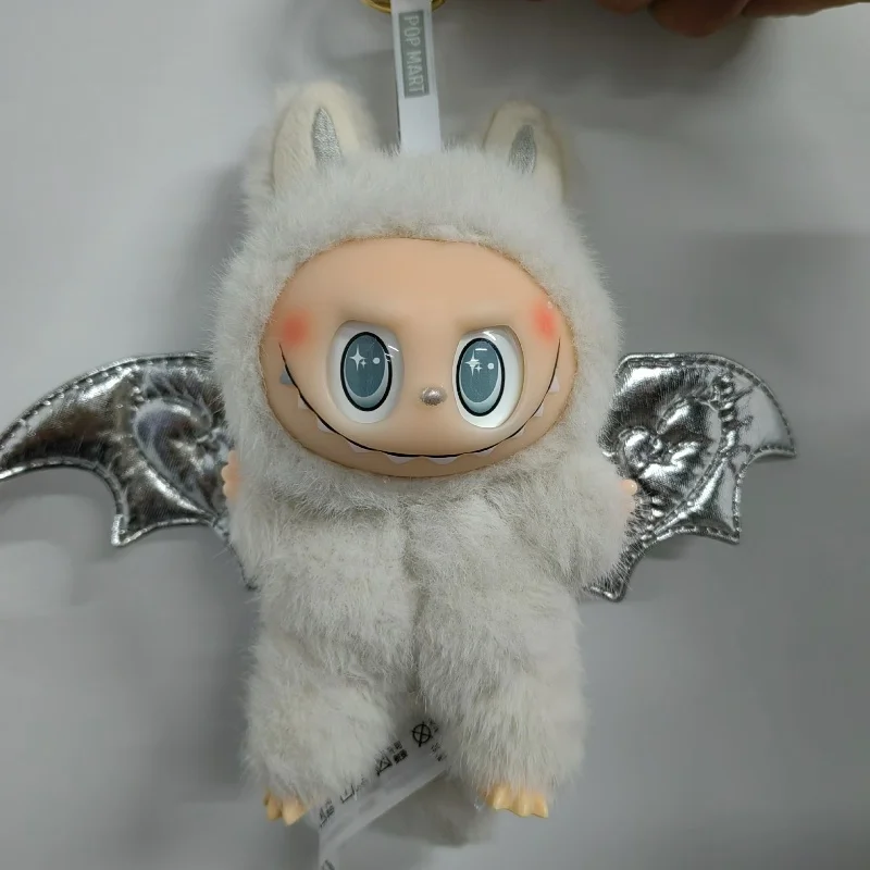 New Angel Labubu 2nd Generation White Flying Dragon Wings Doll Handmade Trendy Toy Backpack Decoration Gift Anime Periphery