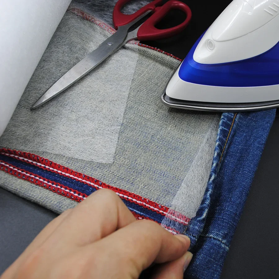 20 متر/لفة نسيج لاصق مزدوج الجانب لتقوم بها بنفسك اكسسوارات القماش خليط بطانة النسيج الكي الساخن تذوب المواد البيضاء بالجملة #2