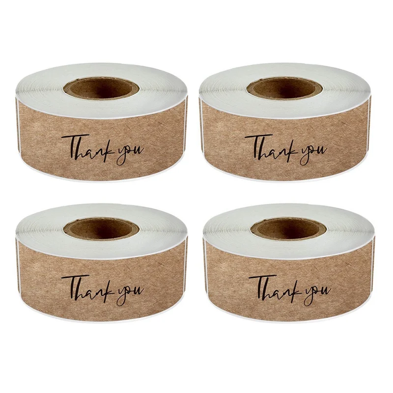 1440 шт., набор наклеек с благодарностью, наклейки с благодарностью, рулон этикеток, набор с благодарностью для конвертов, розничный магазин 75X25 мм
