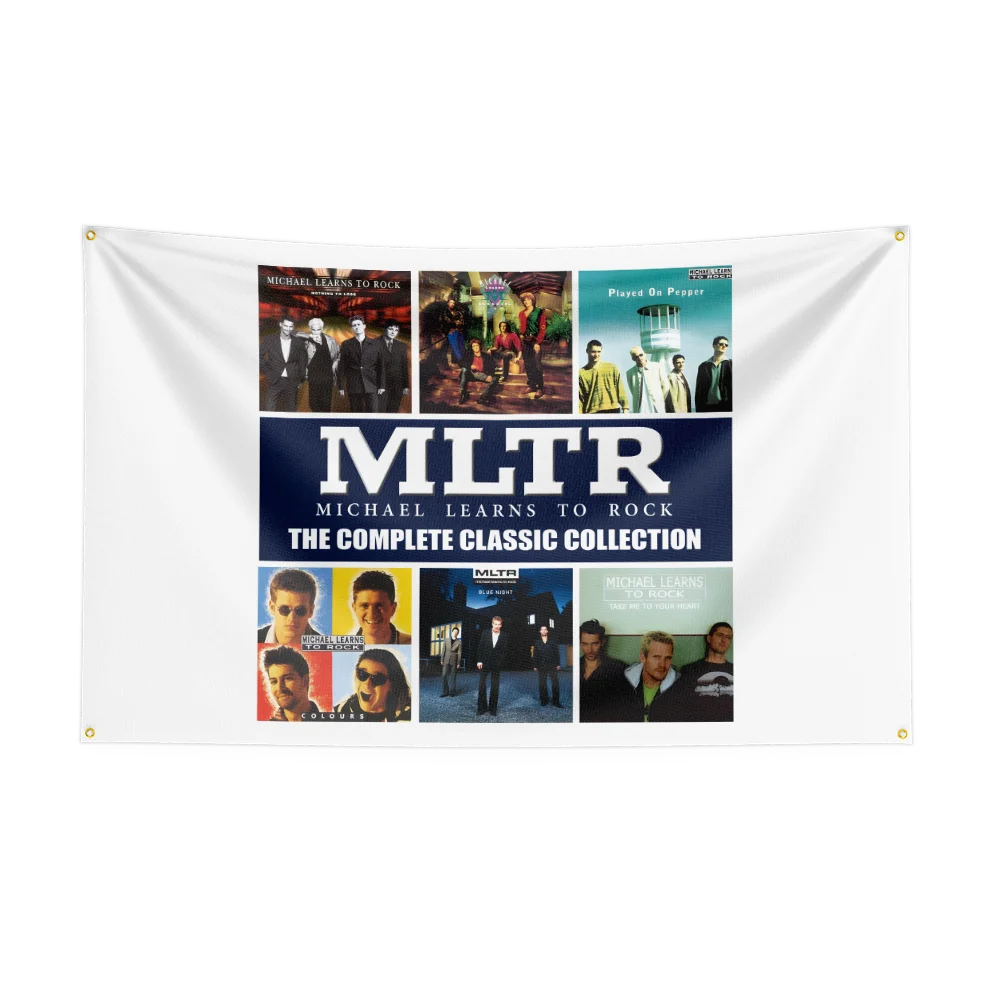 M-Mi-c-hael Learns to rock Flag Professional Flag Polyester Digital Printing Flagge Banner For Decoration Garage Room Home