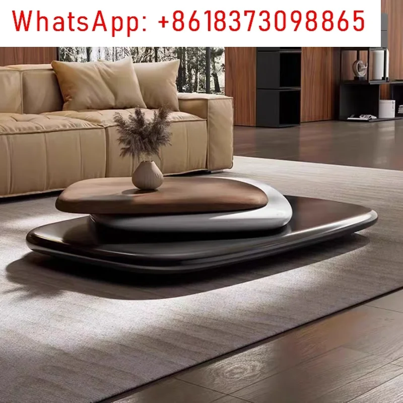 طاولة القهوة الدوارة، فيلا إيطالية بسيطة، طاولة شاي عائمة مبتكرة للشقق الكبيرة، جودة عالية