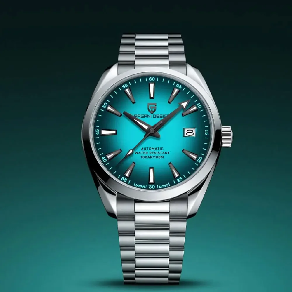 2026 PAGANI DESIGN 42MM A150 Ice Blue Dial Luxury Men Mechanical Watch 8215 Movement Sapphire Glass Stainless Steel Waterproof Men Automatic Watches for Men PD-1688