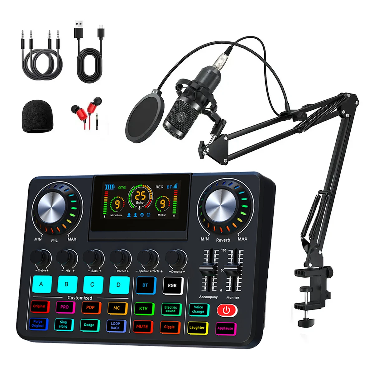 Black Microphone Set