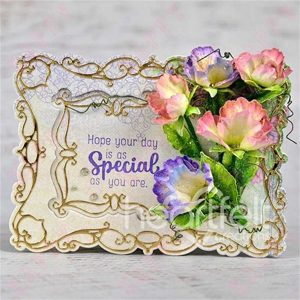 Metal Cutting Dies Stamps Fancy Bouquet Flowers Decoration For DIY Scrapbook Diary Album Paper Template Card Embossing Handcraft