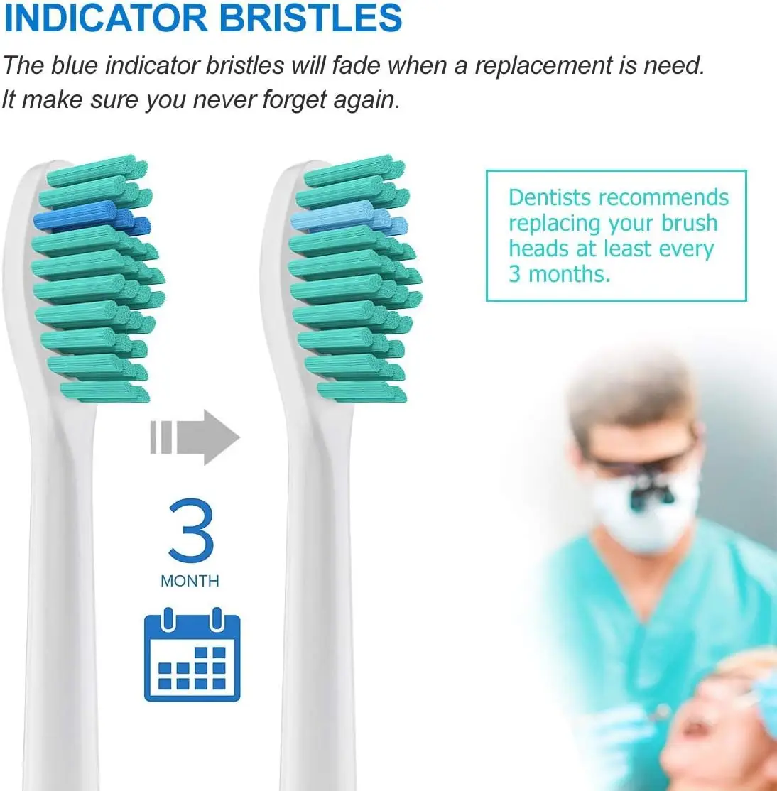 交換用歯ブラシヘッド PH ソフト交換用電動ブラシヘッド 4100 6500 6100 7500 5300 1100 と互換性あり
