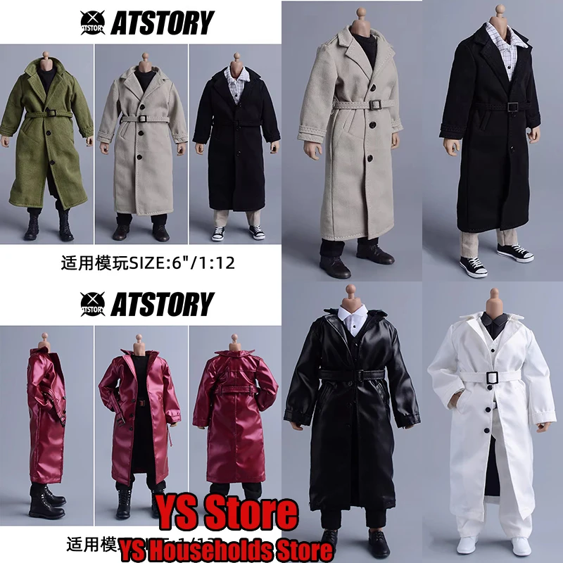 

Bright Color 1/12 British Style Man Soldier Long Windbreaker Coat Toys Clothes Accessory For 6" Action Figure Body Decoration