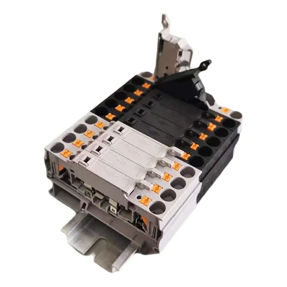 10Pcs PTC4-HESI DIN Rail Fush Terminal Block Disconnect Lever Push-in Connector Din Mount with 5x20mm 0.5A-10A Fuse PTC 4-HESI