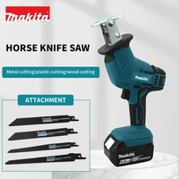Makita-18V, ML-505 Brushless Cordless Reciprocating Saw, Portable Electric Chain Saw for Wood, Metal Pipe Cutting, Power Tool,