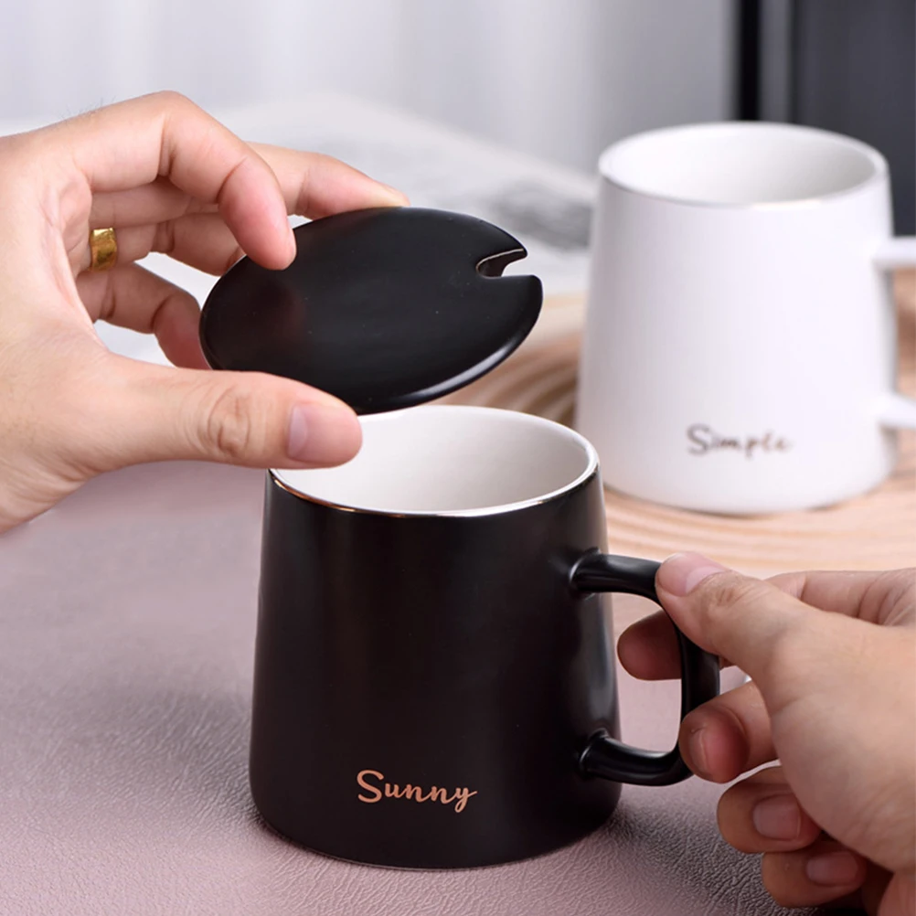 

1Set Creative Ceramic Coffee Mug Ceramic Tea Cup Smooth Large Capacity Practical Drinking Cup for Milk Latte Cappuccino