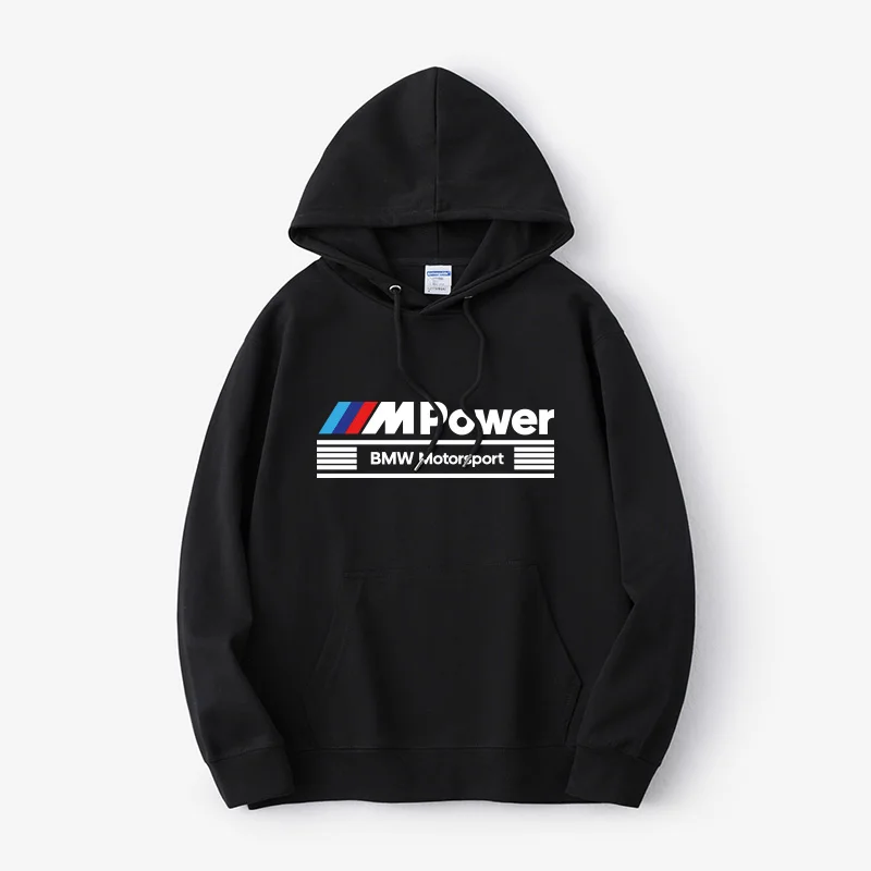 BMW BMW M POWER Division Performance Otoño e Invierno Nuevas sudaderas con capucha para hombres Ropa casual de calle para hombres y mujeres